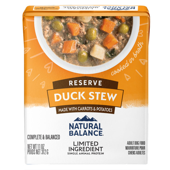 <body><p>Single animal proteins from chicken, â€‹beef, or duck. Hearty stews cooked in brothâ€‹. Serve as a complete meal or kibble topperâ€‹â€‹. Convenient, easy-open carton makes everyday feeding easy. Complete & balanced for adult dogs.â€‹â€‹</p><ul><li>Single animal proteins from chicken, â€‹beef, or duck</li> <li>Hearty stews cooked in brothâ€‹</li> <li>Serve as a complete meal or kibble topperâ€‹â€‹</li> <li>Convenient, easy-open carton makes everyday feeding easy</li> <li>Complete & balanced for adult dogs</li></ul></body>