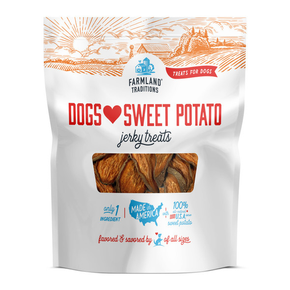 <body><p>Made in America with 100% sweet potato! These premium sweet potato treats are a wholesome and nutritious choice, gently air-dried to create a tasty treat dogs love.</p><ul><li>Made in America</li> <li>1 ingredient: 100% sweet potato</li> <li>Wholesome and nutritious choice</li> <li>Gently air-dried</li></ul></body>