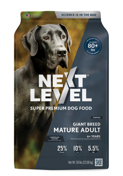 <body><p>Scientifically formulated for the unique health needs of giant breed dogs over six years of age, Giant Breed Mature Adult provides specialized nutrition and precisely controlled calcium to promote joint health, long-term bone density, immunity and whole body health for optimal longevity. Our Purpose line of dog foods are scientifically formulated to address specific health or diet needs â€” combining targeted nutrition with our proprietary VX Advantageâ„¢ blend to provide the right nutrients, in the right amounts, at the right time.</p><ul><li>Super Premium Dog Food</li> <li>Scientifically formulated for the unique health needs of giant breed dogs over six years of age</li> <li>Provides specialized nutrition and precisely controlled calcium to promote joint health, long-term bone density, immunity and whole body health for optimal longevity</li> <li>Part of the Purpose Line, scientifically formulated to address specific health or diet needs</li></ul></body>