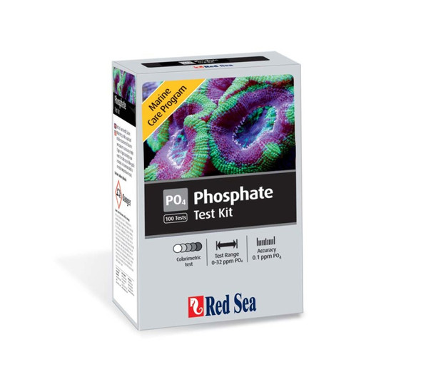 <body><p>Red Sea Marine Care Program Phosphate Test Kit. Perform up to 100 Colorimetric Phosphate Tests with an accuracy of 0.1ppm. Accurate, easy to use and a great value to the consumer.</p></body>