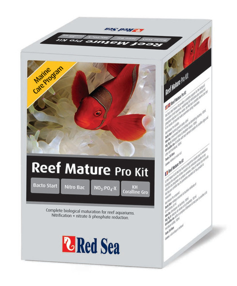 <body><p>Red Seaâ€™s Reef Mature Pro Kit provides a complete program for the biological maturation of your reef aquarium, establishing full nitrification plus nitrate and phosphate reduction in a few weeks.</p><ul><li>Cycles a reef tank in 21 days.</li> <li>Detailed instructions.</li> <li>Reduces fish and coral losses.</li></ul></body>