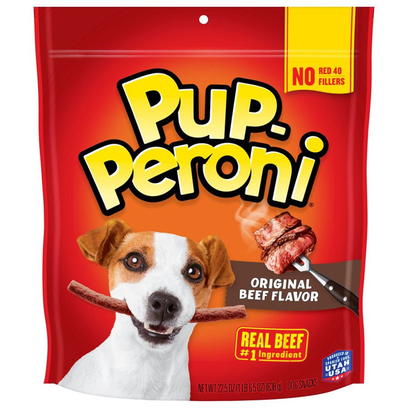 <body><p>With more real beef and a mouthwatering aroma it's no wonder dogs simply can't resist Pup-PeroniÂ® Original Beef Flavor dog snacks. Don't forget to take a package along so you can treat your Pup wherever you pal around!</p><ul><li>Real beef is #1 ingredient</li> <li>A mouthwatering aroma that dogs just can't resist</li> <li>Soft & chewy treat with a flavor they'll love</li></ul></body>