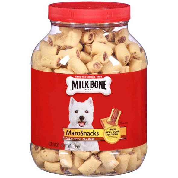 <body><p>Milk-Bone MaroSnacks combine the crunchy texture of a biscuit with the delicious taste of real bone marrow. Prepared with care by the makers of Milk-Bone dog snacks, these tasty treats will give your dog the simple, genuine joy that your dog gives you every day. (Formerly Original Dog Treats.)</p><ul><li>Wholesome, delicious treats that you can feel good about giving</li> <li>Tasty and nutritious with real bone marrow</li> <li>Rich in calcium to help maintain strong teeth and bones</li></ul></body>