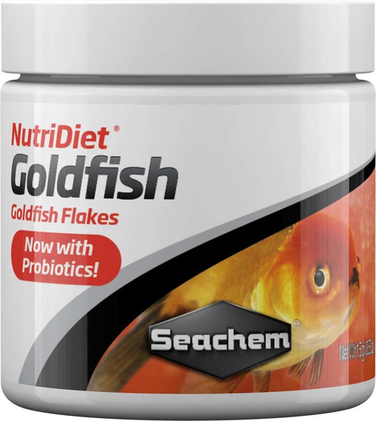 <body><p>NutriDietÂ® Goldfish Flakes are formulated to provide all essential nutrients for all Goldfish. As with all of the Seachem NutriDiets, Goldfish Flakes have Chlorella Algae as an exceptional source of a broad range of vitamins, amino acids as well as all other nutrients required for animal life. Chlorella Algae is considered a potential super food that far surpasses the nutrients delivered by Spirulina Algae common to other diets. Additionally, Goldfish Flakes contain GarlicGuard as an appetite stimulant.</p></body>