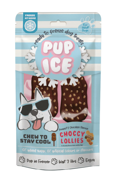 <body><p>Pup Ice is an innovative dog chew, like nothing else on the market, an ambient dog chew, which can be frozen at home. The treats are mess free, they do not melt or drip. It is not liquid, it is a solid chew, which can be frozen. The chew is created by using a unique formula, which allows it to freeze. The product has been created so the dog's tongue will not stick to the product as they lick as it may with a conventional frozen treat. The retailer does not need a freezer to store or sell the product. After taking the product home you place the treat bag in the freezer for 3 hours and they become frozen treats. They also no not require the owner to hold them, the dog can chew Pup Ice unaided. The chews have added calcium and prebiotics for additional health benefits. 0% added sugar, 0% artificial colors or flavors</p><ul><li>Ambient dog chew, which can be frozen at home</li> <li>Mess free - they do not melt or drip</li> <li>Solid chew, which can be frozen</li> <li>Retailer does not need a freezer to store or sell the product</li> <li>Chews have added calcium and prebiotics for additional health benefits</li> <li>0% added sugar, 0% artificial colors or flavors</li></ul></body>