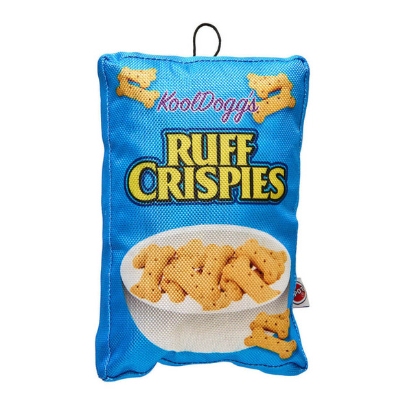 <body><p>Fun Food Ruff Crispies Cereal is the perfect addition to our drinks and chips. Durable fabric with digital printing design. Crinkle paper inside gives it the crunch effect dogs love. Jumbo size squeaker for even more fun!</p><ul><li>Fun Food Cereal is the perfect addition to drinks and chips toys</li> <li>Durable fabric with digital printing design</li> <li>Crinkle paper inside gives it the crunch effect dogs love</li> <li>Jumbo size squeaker for even more fun</li></ul></body>