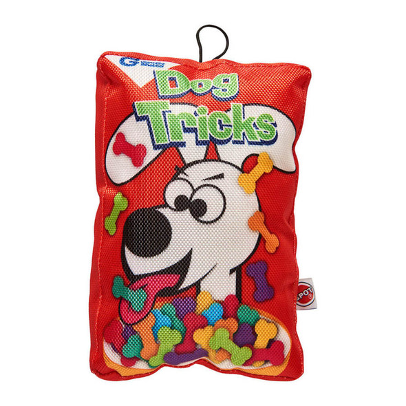 <body><p>Fun Food Dog Tricks Cereal is the perfect addition to our drinks and chips. Durable fabric with digital printing design. Crinkle paper inside gives it the crunch effect dogs love. Jumbo size squeaker for even more fun!</p><ul><li>Fun Food Cereal is the perfect addition to drinks and chips toys</li> <li>Durable fabric with digital printing design</li> <li>Crinkle paper inside gives it the crunch effect dogs love</li> <li>Jumbo size squeaker for even more fun</li></ul></body>