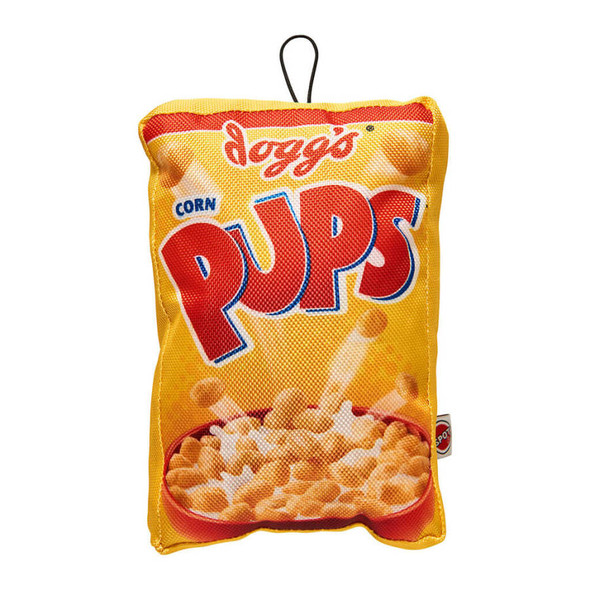 <body><p>Fun Food Corn Pups Cereal is the perfect addition to our drinks and chips. Durable fabric with digital printing design. Crinkle paper inside gives it the crunch effect dogs love. Jumbo size squeaker for even more fun!</p><ul><li>Fun Food Cereal is the perfect addition to drinks and chips toys</li> <li>Durable fabric with digital printing design</li> <li>Crinkle paper inside gives it the crunch effect dogs love</li> <li>Jumbo size squeaker for even more fun</li></ul></body>