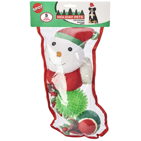 <body><p>Holiday themed dog toys in a convenient festive stocking. 5 piece assortment</p><ul><li>Holiday themed dog toys in a festive stocking</li> <li>5 piece assortment</li></ul></body>