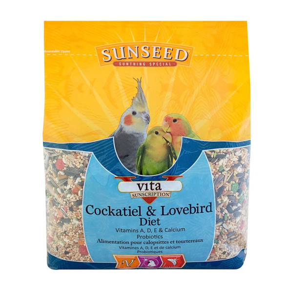 <body><p>Vita Sunscription Cockatiel & Lovebird Diet is nutritionally fortified and made especially for Cockatiels & Lovebirds. This formula has a high bioavailability of key nutrients and is fortified with Vitamins, Chelated Minerals and Omega Fatty Acids to help keep your pet bird healthy and happy.</p></body>