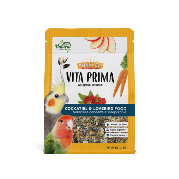 <body><p>As part of the family, a good quality diet is just as important for your pet as it is for the rest of the household. Thatâ€™s why we created Vita Prima Cockatiel & Lovebird Food to have all the essentials for your bird to live a happy and healthy life. With vitamin fortified pellets and a blend of wholesome seeds, grains, fruits, and vegetables, Vita Prima has all the nutrients birds need, natural flavors they want, and the variety to inspire their natural foraging instincts.</p></body>