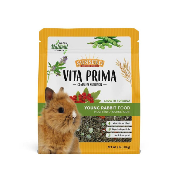 <body><p>As part of the family, a good quality diet is just as important for your pet as it is for the rest of the household. Thatâ€™s why we created Vita Prima Young Rabbit Food, with all the essentials to support your petâ€™s growth and development through these very important young stages of life. With vitamin-fortified alfalfa pellets and a blend of wholesome grains, fruits, and vegetables, Vita Prima has all the nutrients young rabbits need, natural flavors they want, and the variety to inspire their natural foraging instincts.</p></body>