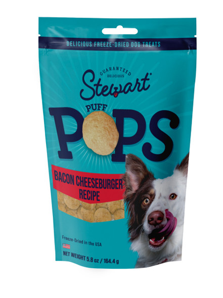 <body><p>Our PuffPops bacon cheeseburger treats are just what youâ€™d enjoy at a summer cookout but now your pup can enjoy it too. Freeze-dried in the USA and made with real bacon, cheese and beef that dogs are sure to crave!</p><ul><li>Freeze-dried in the USA</li> <li>Made with real, carefully crafted ingredients that dogs crave</li> <li>Supports Strong Muscles</li> <li>No artificial preservatives or coloring</li> <li>Made with real bacon, cheese and beef</li></ul></body>