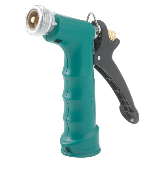 This is a multi-pack that includes 10 original insulated pistol grip nozzles with a threaded front. It can spray hot or cold water and has air between the outer grip and the metal nozzle. The solid brass stem has a permanent adjusting nut and self-adjusting duck packing for a lifetime leak-proof seal. A rubber head guard is also included to protect the front threads.<br/><br/>