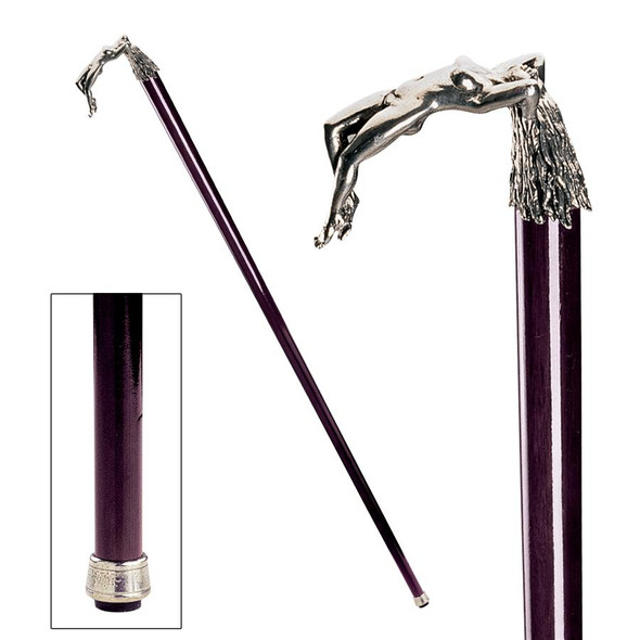 Practical and stylish, our walking stick is a required accessory almost any time we venture from home. Its renewed popularity prompted us to bring you this exclusive classic from one of our premiere manufacturers. Collectible, polished hardwood stick boasts a quality solid pewter handle. Solid hardwood shaft features a rubber tip. This decorative walking stick is not weight bearing and is not intended for orthopedic use.  Approx. 34-36H.