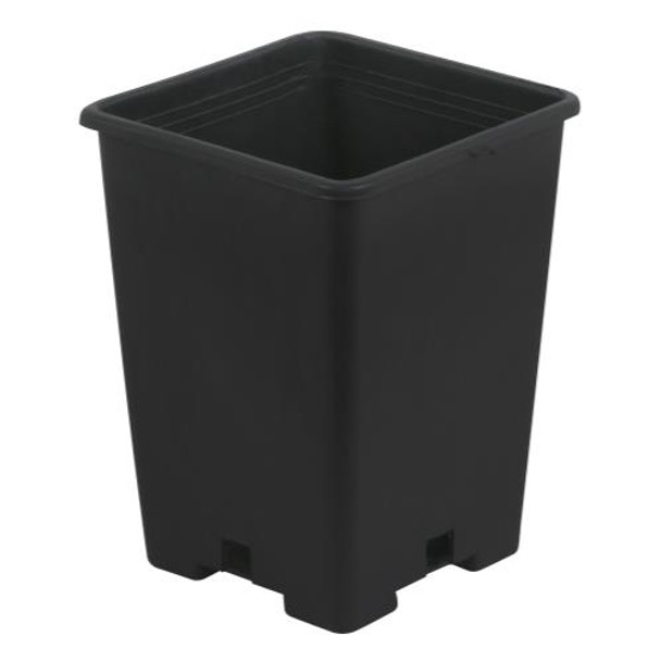 Gro Pro Black Plastic Square Pot 5 x 5 x 7 in (4480/Plt)