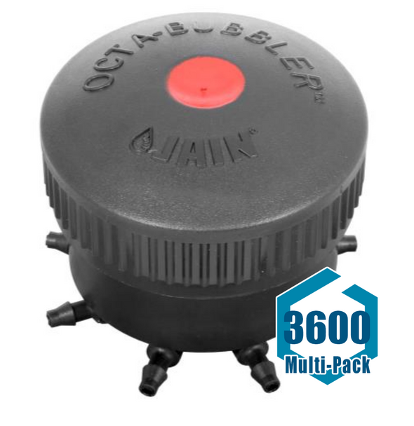 Hydro Flow Octa-Bubbler 10 GPH Per Outlet - Red High Flow Bubbler : 3600 pack