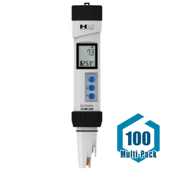 HM Digital pH / TDS / EC / Temp meter: 100 pack