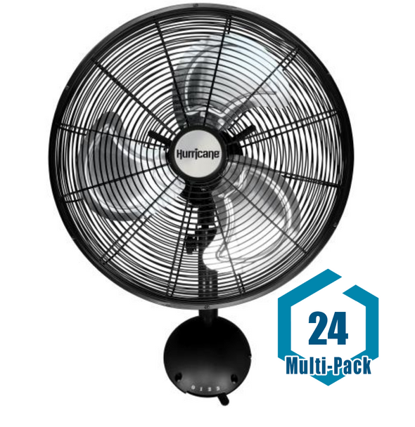 Hurricane Pro High Velocity Oscillating Metal Wall Mount Fan 16 in: 24 pack
