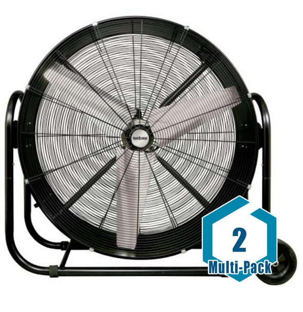 Hurricane Pro Heavy Duty Adjustable Tilt Drum Fan 42 in: 2 pack