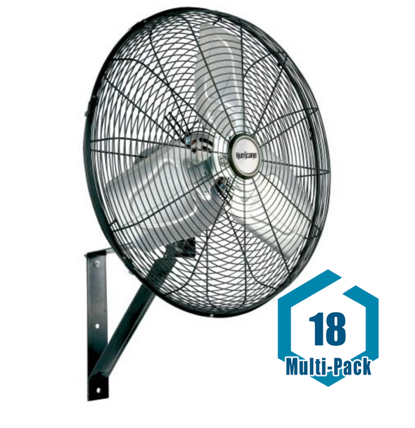 Hurricane Pro Commercial Grade Oscillating Wall Mount Fan 20 in: 18 pack