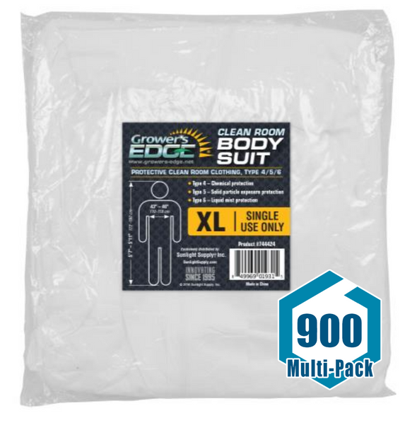 Grower's Edge Clean Room Body Suit - Size XL: 900 pack