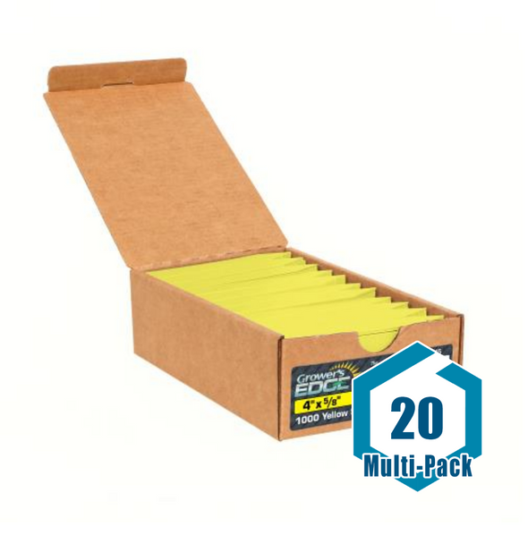 Grower's Edge Plant Stake Labels Yellow - 1000/Box: 20 pack