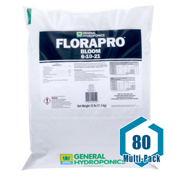 General Hydroponics FloraPro Bloom Soluble 25 lb bag (80/Plt): 80 pack