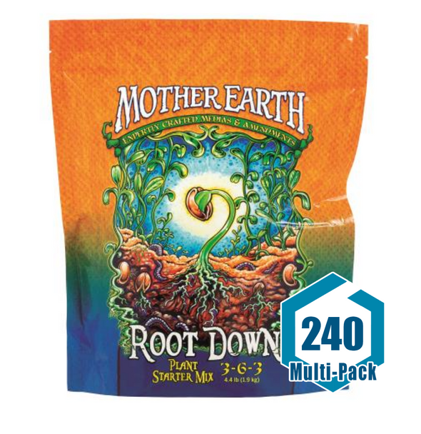 Mother Earth Root Down Plant Starter Mix 3-6-3 4.4LB/6: 240 pack