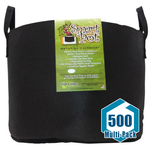 Smart Pot Black 15 Gallon w/ handles: 500 pack