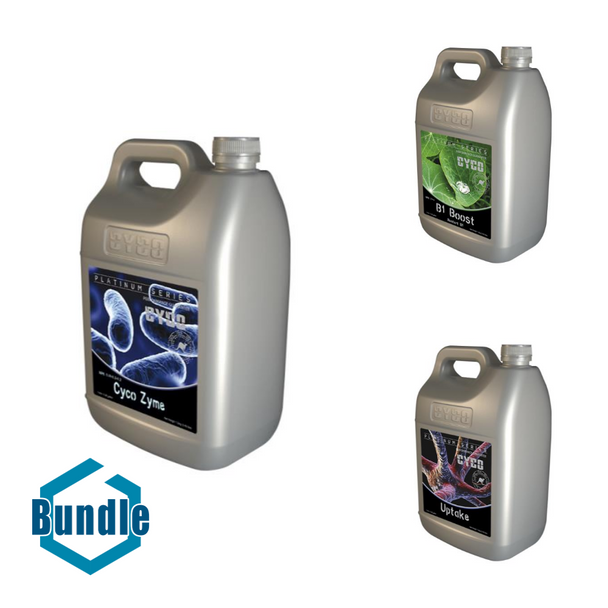 CYCO Zyme 5 Liter bundled with CYCO B1 Boost 5 Liter bundled with CYCO Uptake 5 Liter