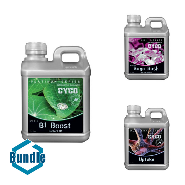 CYCO B1 Boost 1 Liter bundled with CYCO Suga Rush 1 Liter bundled with CYCO Uptake 1 Liter