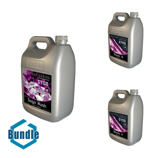 CYCO Suga Rush 5 Liter bundled with CYCO Bloom B 5 Liter bundled with CYCO Bloom A 5 Liter