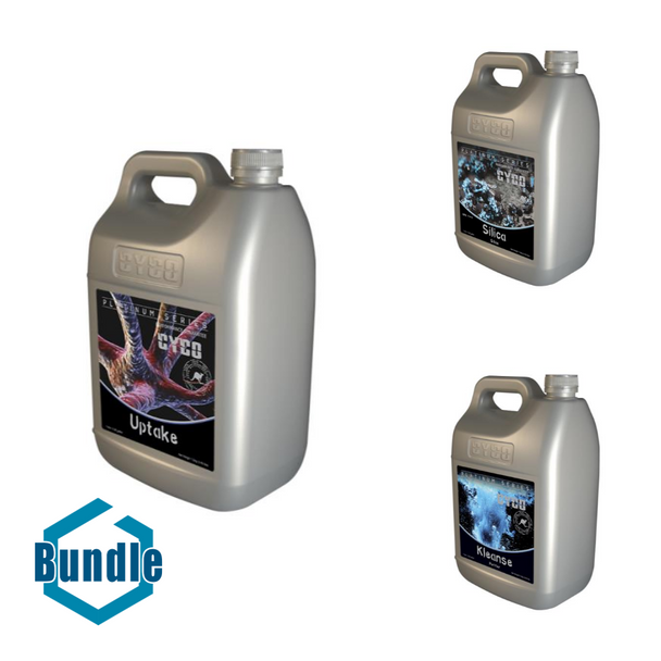 CYCO Uptake 5 Liter bundled with CYCO Silica 5 Liter bundled with CYCO Kleanse 5 Liter