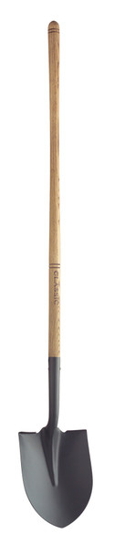 Flexrake Classic Round Nose Shovel with Round Point and Wood Handle - 48 in