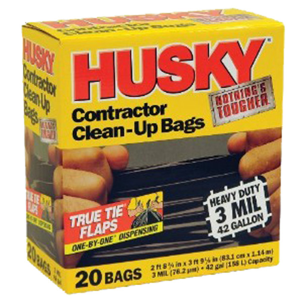 Husky Contractors Trash Bag - 20 ct, 42 gal