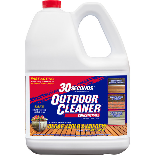 30 Seconds Outdoor Cleaner Algae Mold & Mildew Concentrate - 2.5 gal - WHITE