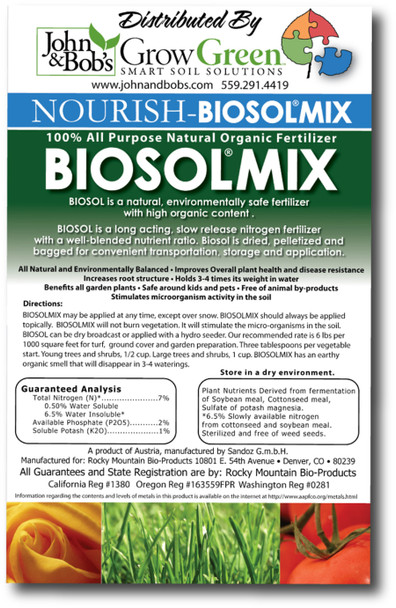 John & Bob's Biosol 7-2-1 /50lb 100504691