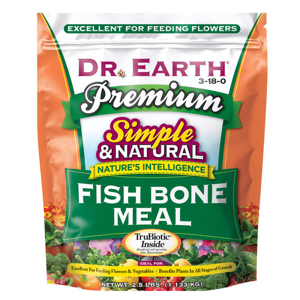 Dr. Earth Premium Fish Bone Meal 3-18-0 - 2.5 lb