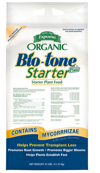 Espoma Organic Bio-tone Starter Plus Plant Food 4-3-3 - 18 lb