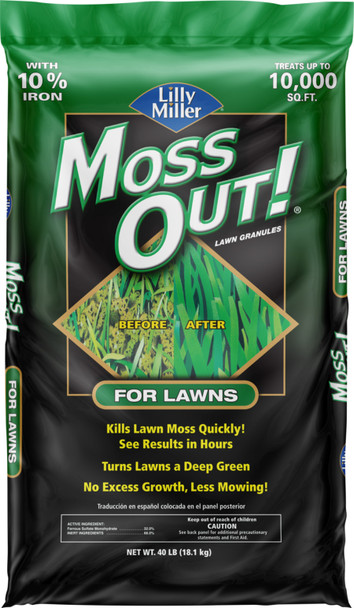 Lilly Miller Moss Out! For Lawns Granules - 40 lb
