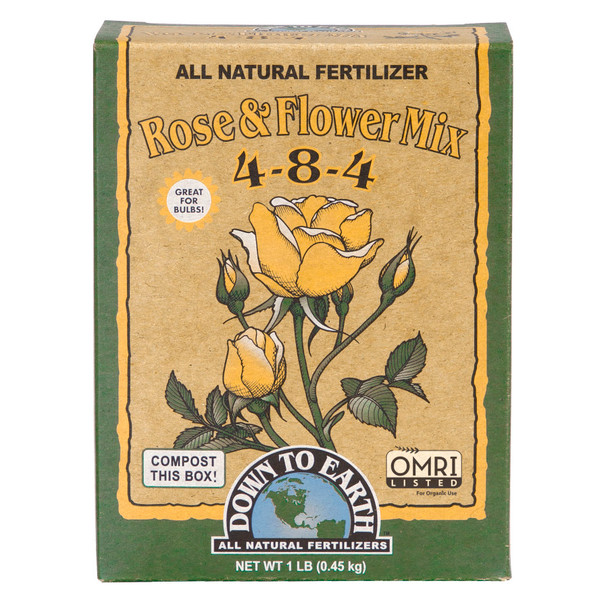 Down To Earth Rose & Flower Mix All Natural Fertilizer 4-8-4 - 1 lb