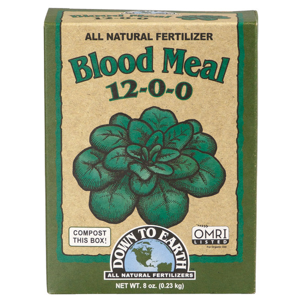 Down To Earth Blood Meal Natural Fertilizer 12-0-0 OMRI - Mini, 0.5 lb