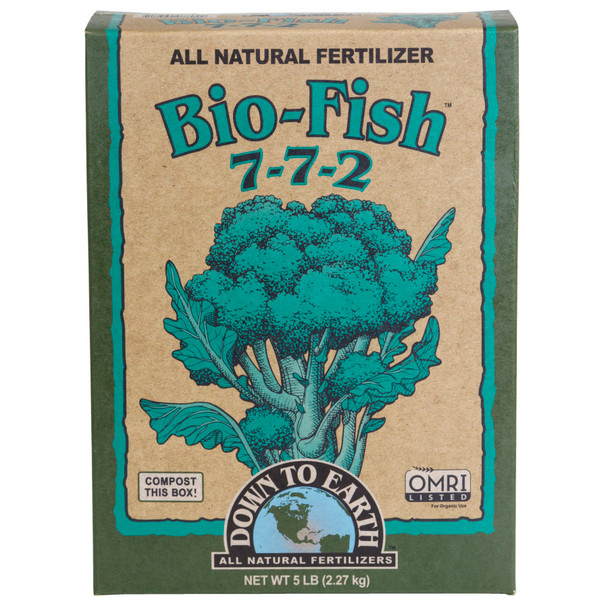 Down To Earth Bio-Fish Natural Fertilizer 7-7-2 OMRI - 5 lb