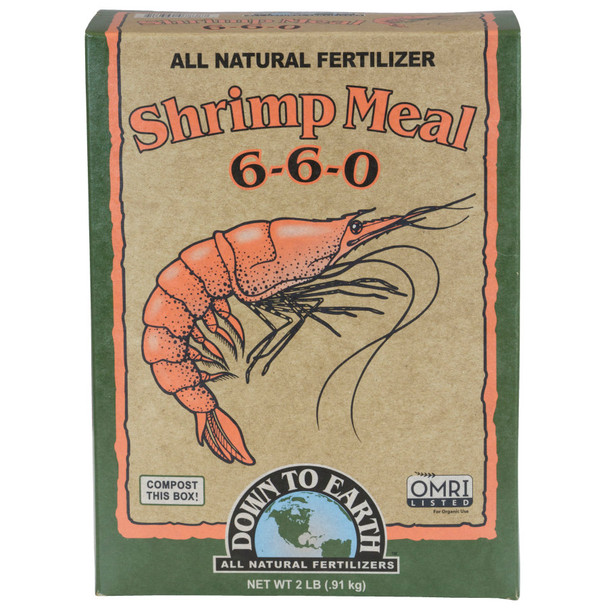 Down To Earth Shrimp Meal All Natural Fertilizer AP Organic 6-6-0 - 2 lb