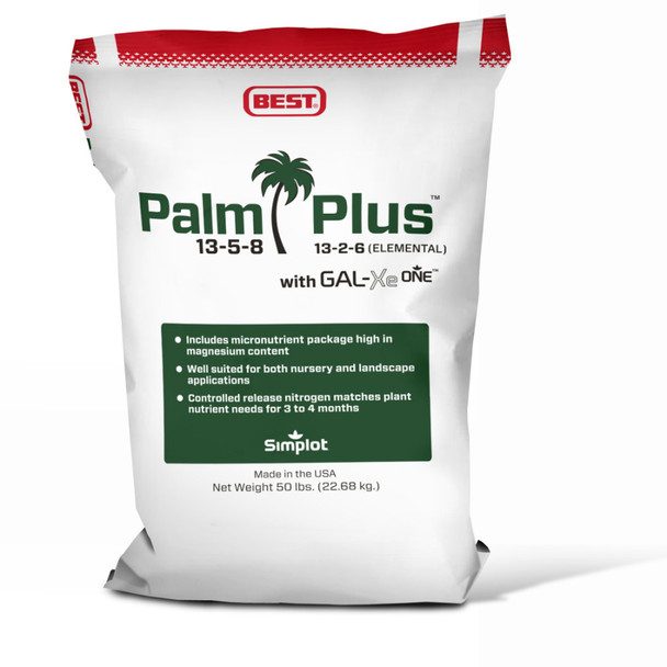 Best Palm Plus Fertilizer 13-5-8 with GAL-XeONE - 50 lb