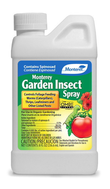 Monterey Garden Insect Spray Liquid Insecticide Concentrate Organic - 8 oz