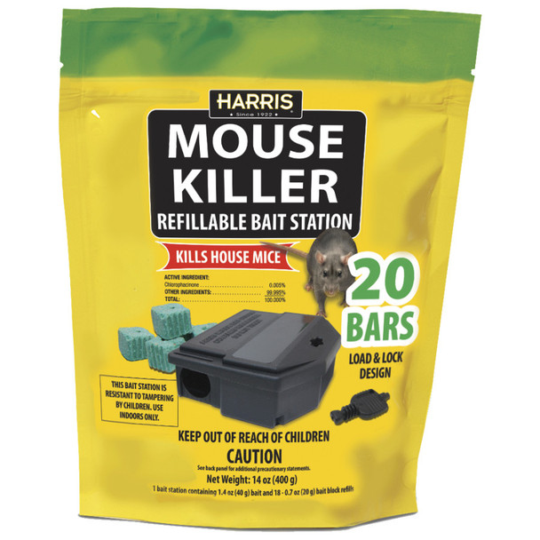 Harris Mouse Killer Refillable Bait Station - 20 pk, 14 oz