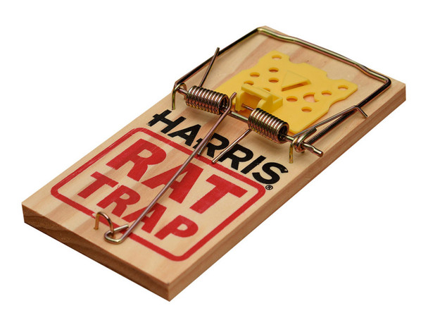 Harris Wooden Rat Trap Pre-Baited - 11.75In X 12.75In X 5 in