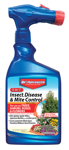 BioAdvanced 3-in-1 Insect, Disease & Mite Control Ready to Spray - 32 oz